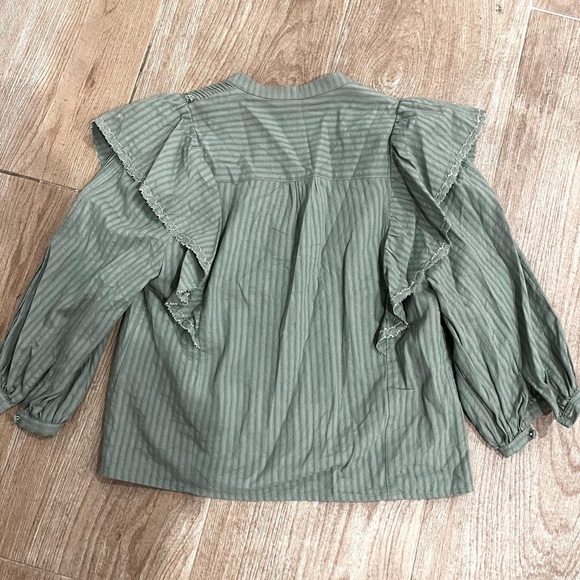 INTERMIX Eloise Ruffled Cotton Blouse - Picture 8 of 8